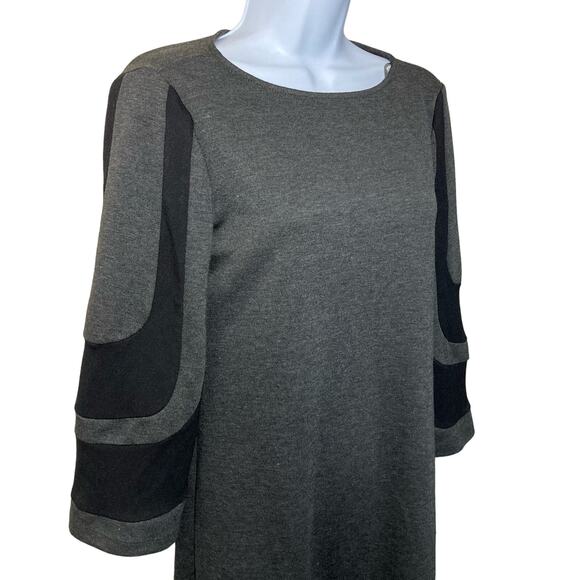 Boston Proper Muse Shift Mini Dress Mod Bell Sleeves Boat Neck A-Line Size 4 - Picture 14 of 16